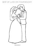 BEST OF LUCK ON YOUR BIG DAY  Coloring Page
