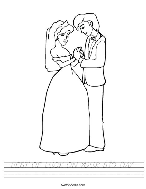 Bride and Groom Worksheet