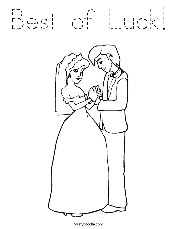 Best of Luck! Coloring Page
