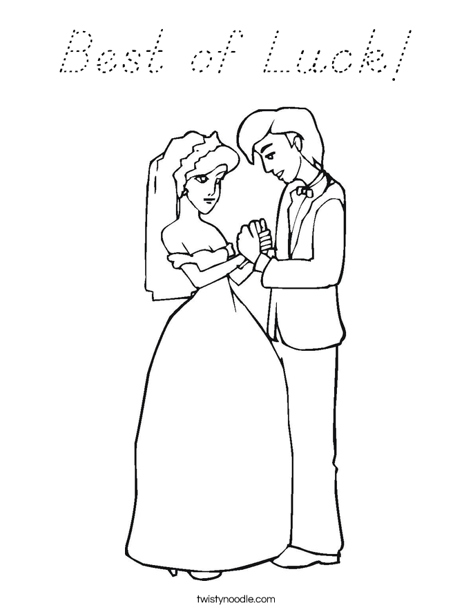 Best of Luck! Coloring Page