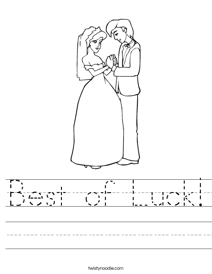Best of Luck! Worksheet