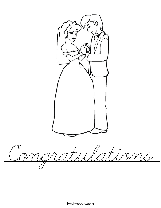 Congratulations Worksheet