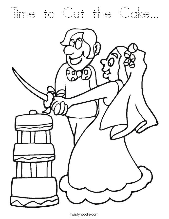 Time to Cut the Cake... Coloring Page