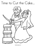 Time to Cut the Cake Coloring Page