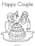 Happy Couple Coloring Page