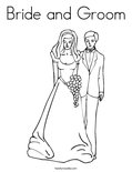 Bride and Groom Coloring Page