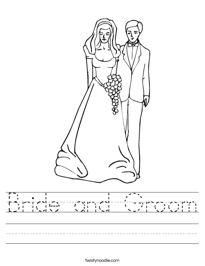 Bride and Groom Worksheet