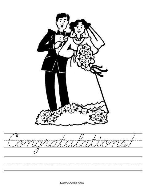 Bride and Groom2 Worksheet