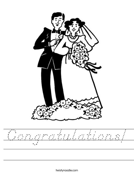 Bride and Groom2 Worksheet