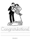 Congratulations! Worksheet