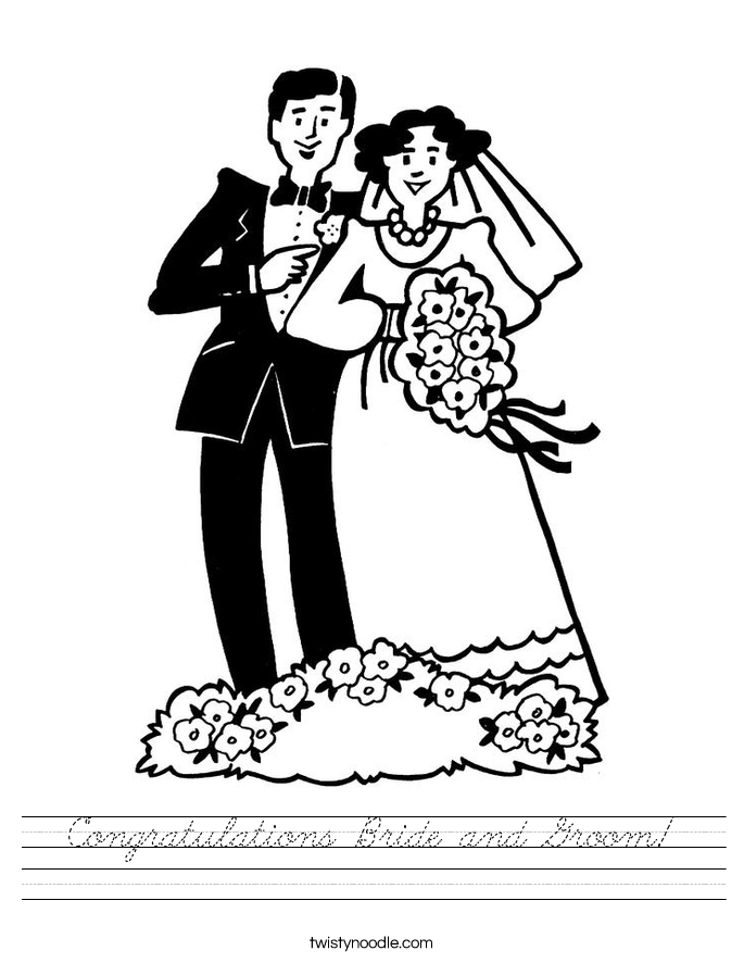 Congratulations Bride and Groom! Worksheet