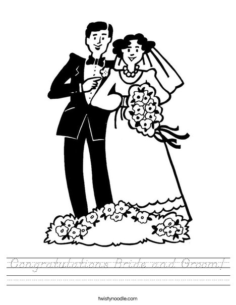 Bride and Groom2 Worksheet