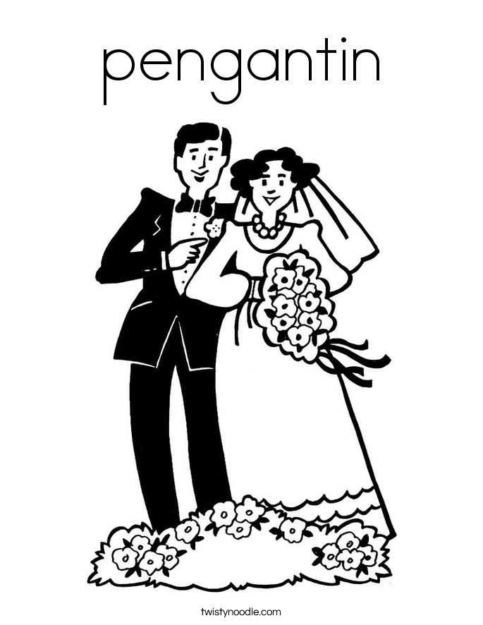 pengantin Coloring Page