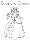Bride and Groom Coloring Page