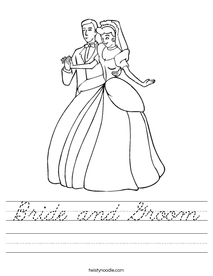 Bride and Groom Worksheet
