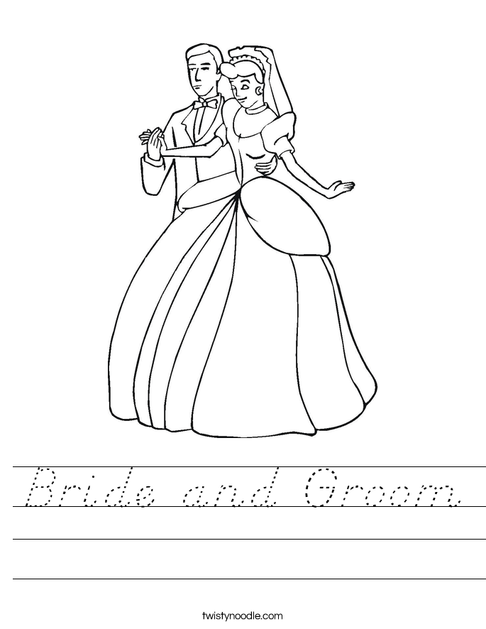 Bride and Groom Worksheet