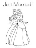 Just Married!Coloring Page