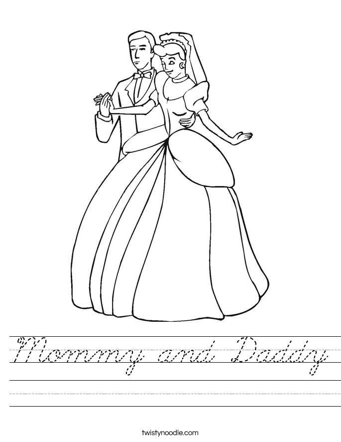 Mommy and Daddy Worksheet