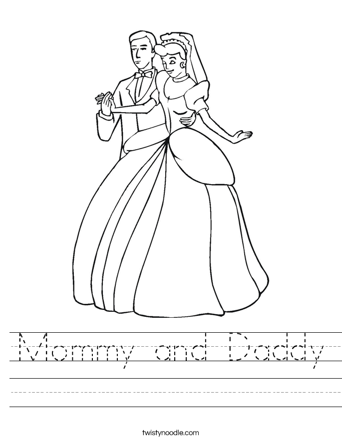 Mommy and Daddy Worksheet