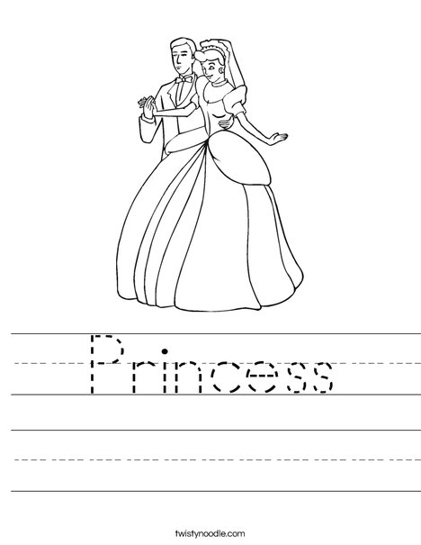 Princess Worksheet - Twisty Noodle