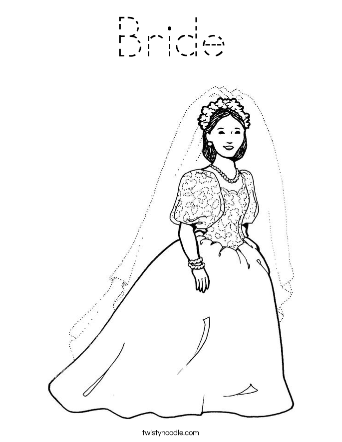 Bride Coloring Page