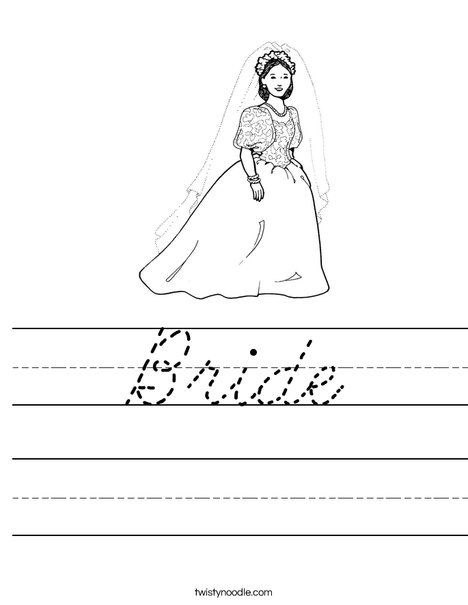 Bride2 Worksheet
