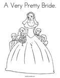 A Very Pretty Bride.Coloring Page