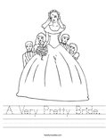 A Very Pretty Bride. Worksheet