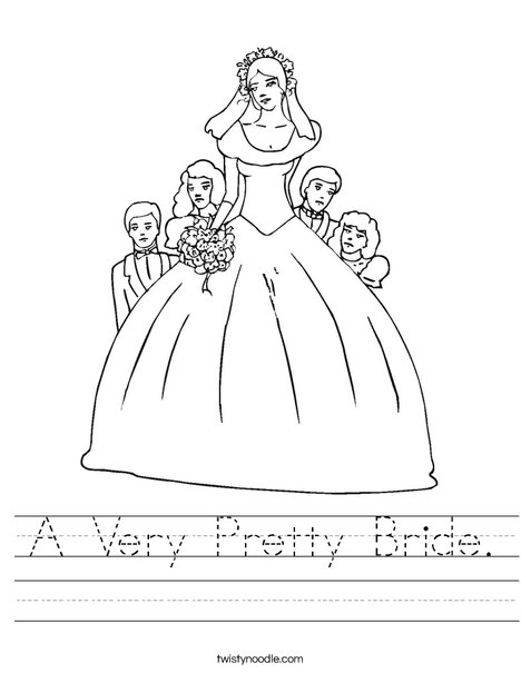Beautiful Bride Worksheet