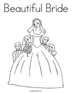 Beautiful Bride Coloring Page