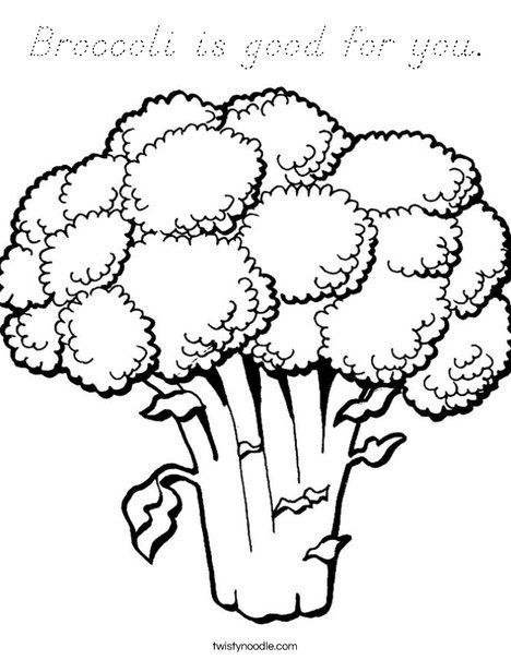 Broccoli Coloring Page