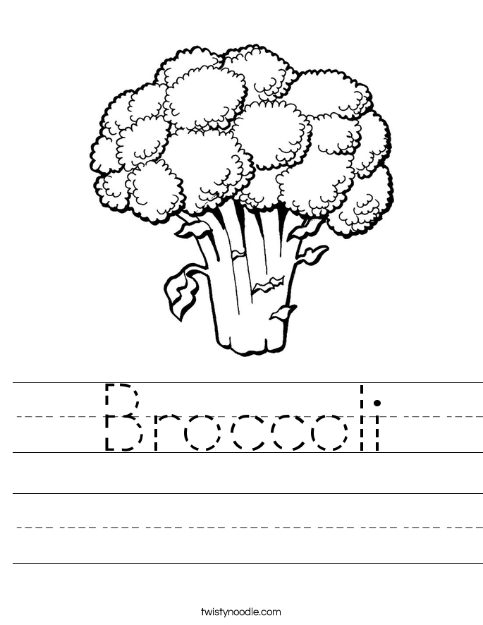 Broccoli Worksheet