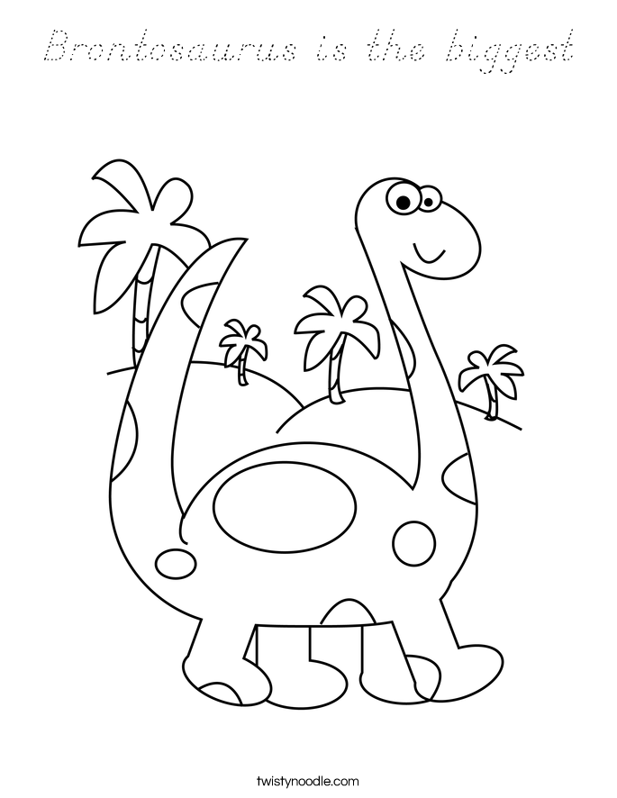 Brontosaurus is the biggest Coloring Page