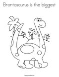 Brontosaurus is the biggest Coloring Page
