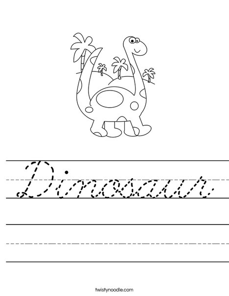 Brontosaurus Worksheet