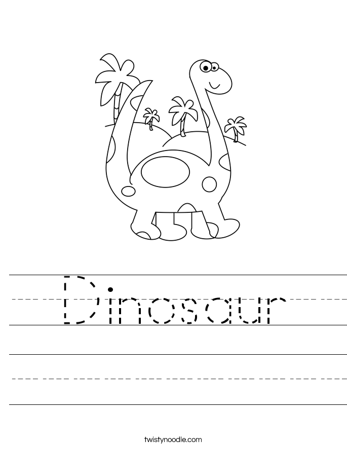 Dinosaur Worksheet Twisty Noodle