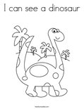 I can see a dinosaurColoring Page