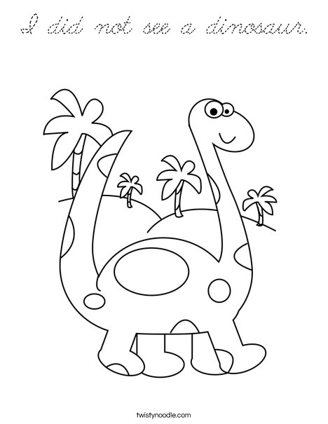 Brontosaurus Coloring Page