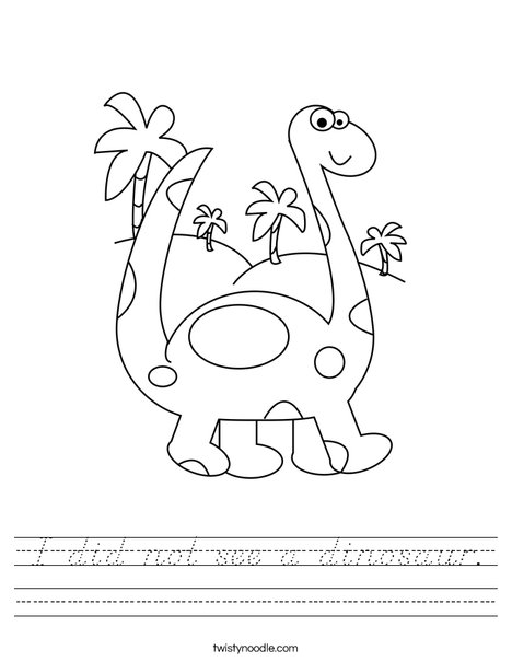 Brontosaurus Worksheet