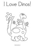 I Love Dinos!Coloring Page
