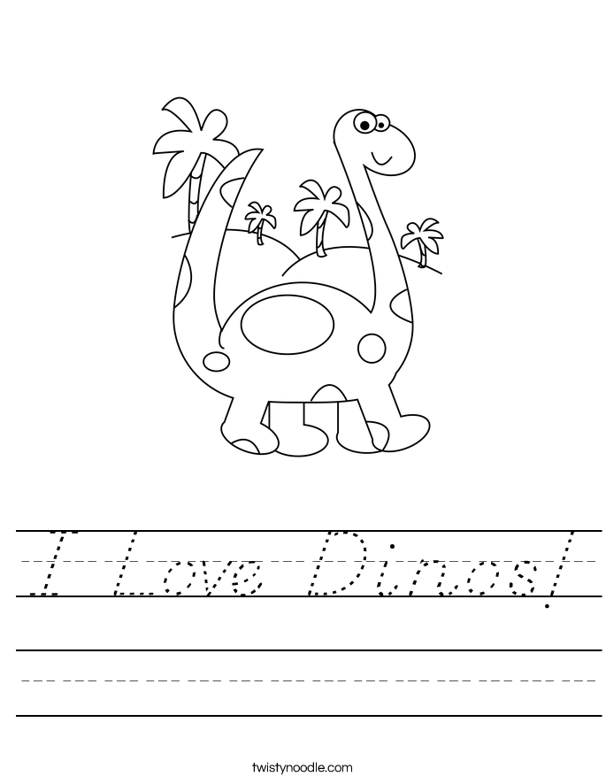 I Love Dinos! Worksheet