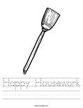Happy Housework Worksheet
