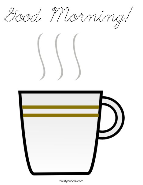 Brown Coffee Coloring Page