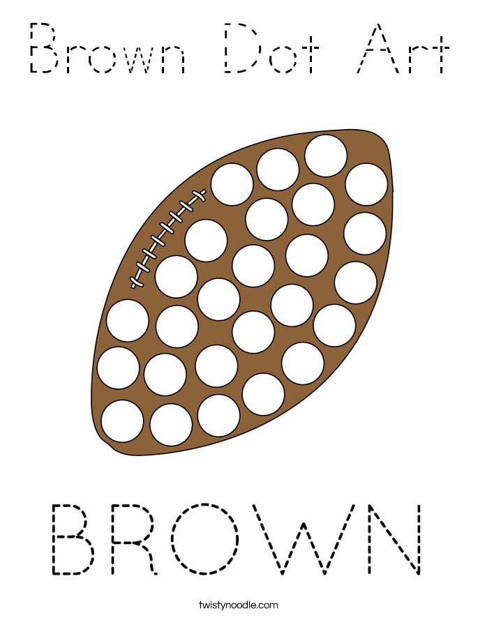 Brown Dot Art Coloring Page
