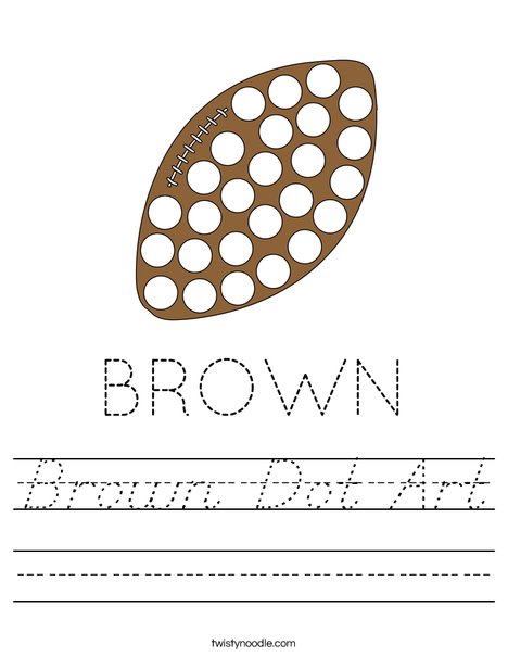Brown Dot Art Worksheet