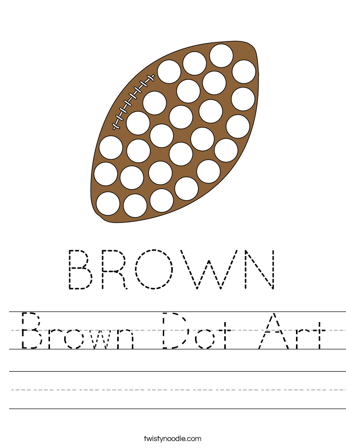 Brown Dot Art Worksheet