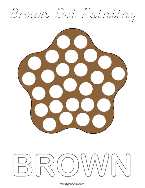 Brown Dot Painting Coloring Page