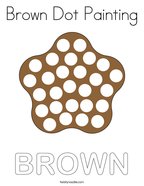 Brown Dot Painting Coloring Page