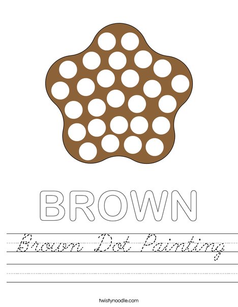 Brown Dot Painting Worksheet