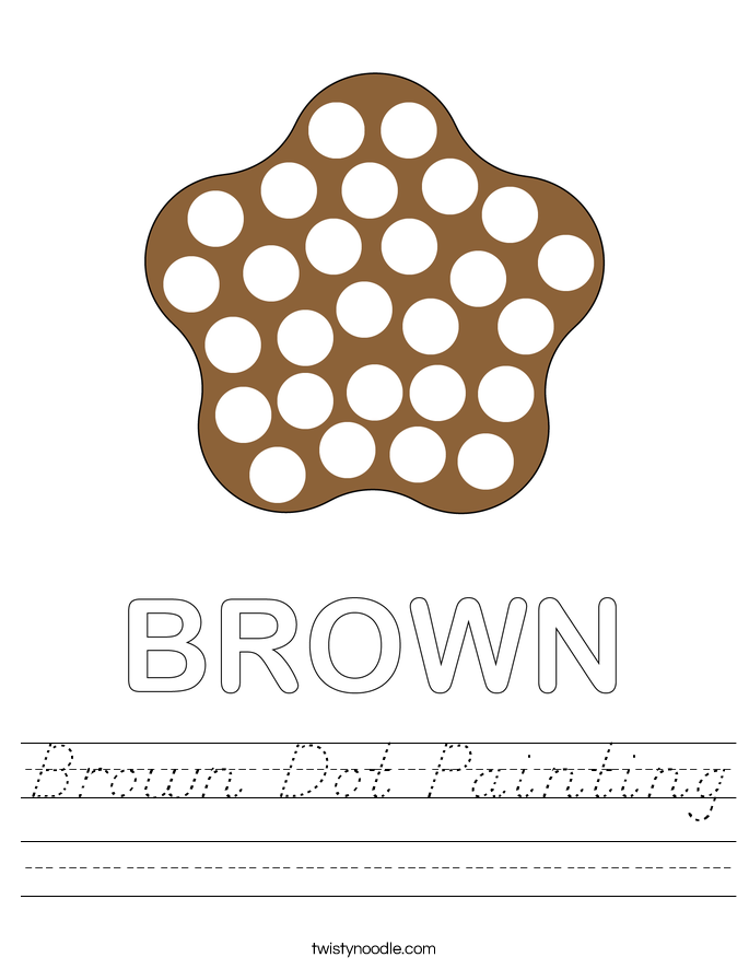 Brown Dot Painting Worksheet